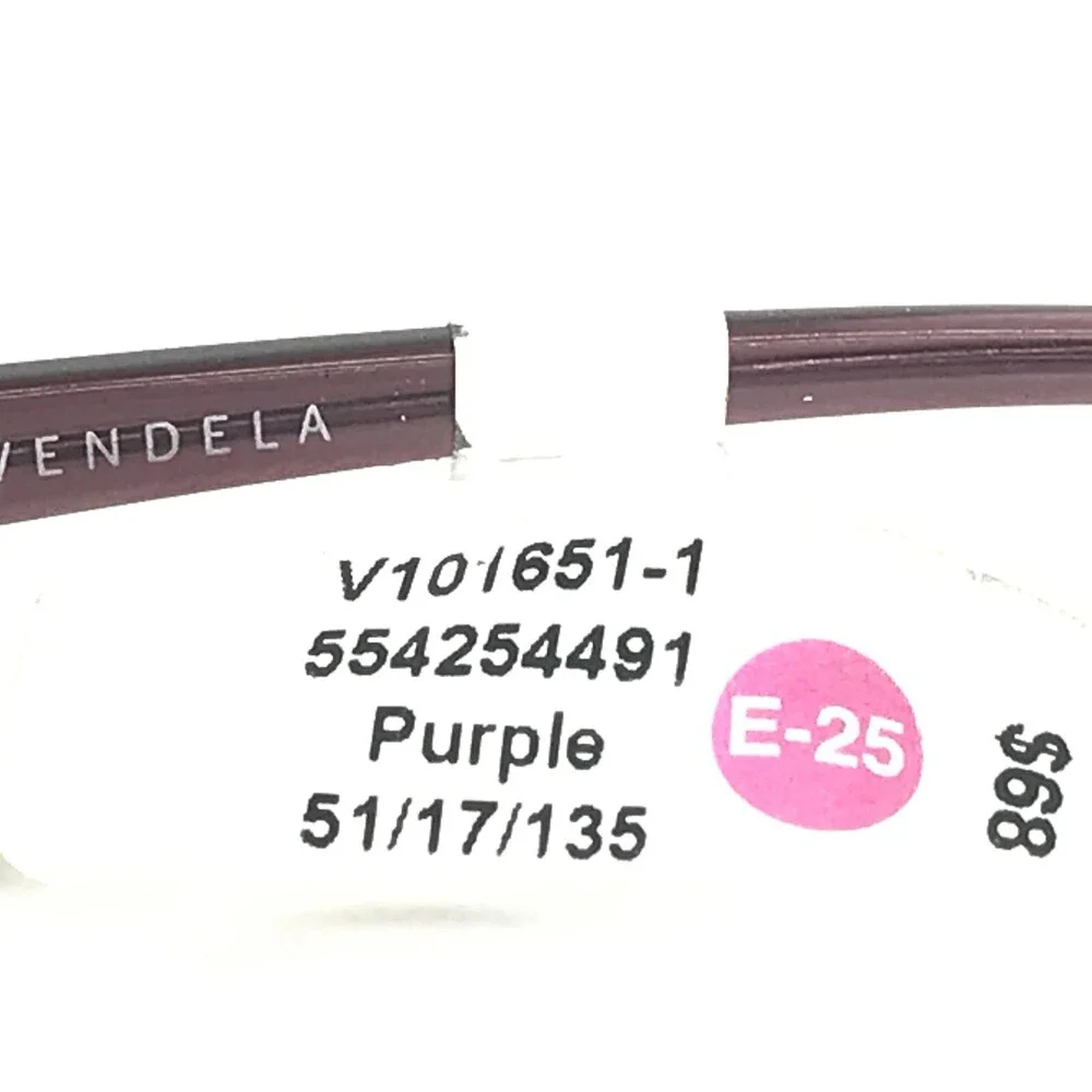 Vendela Eyeglasses Frames V 1016-1 Purple Rectangular Half Rim 51-17-135